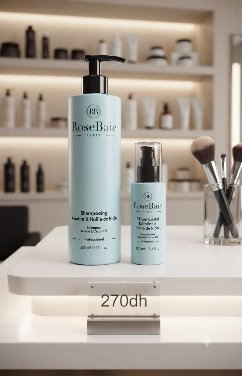 Shampooing Keratine & Huile de Ricin RoseBaie 500ml